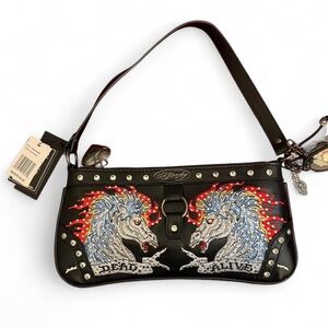 Ed Hardy Dead Alive Shoulder Bag